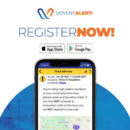 register now call to action for voyent alert app